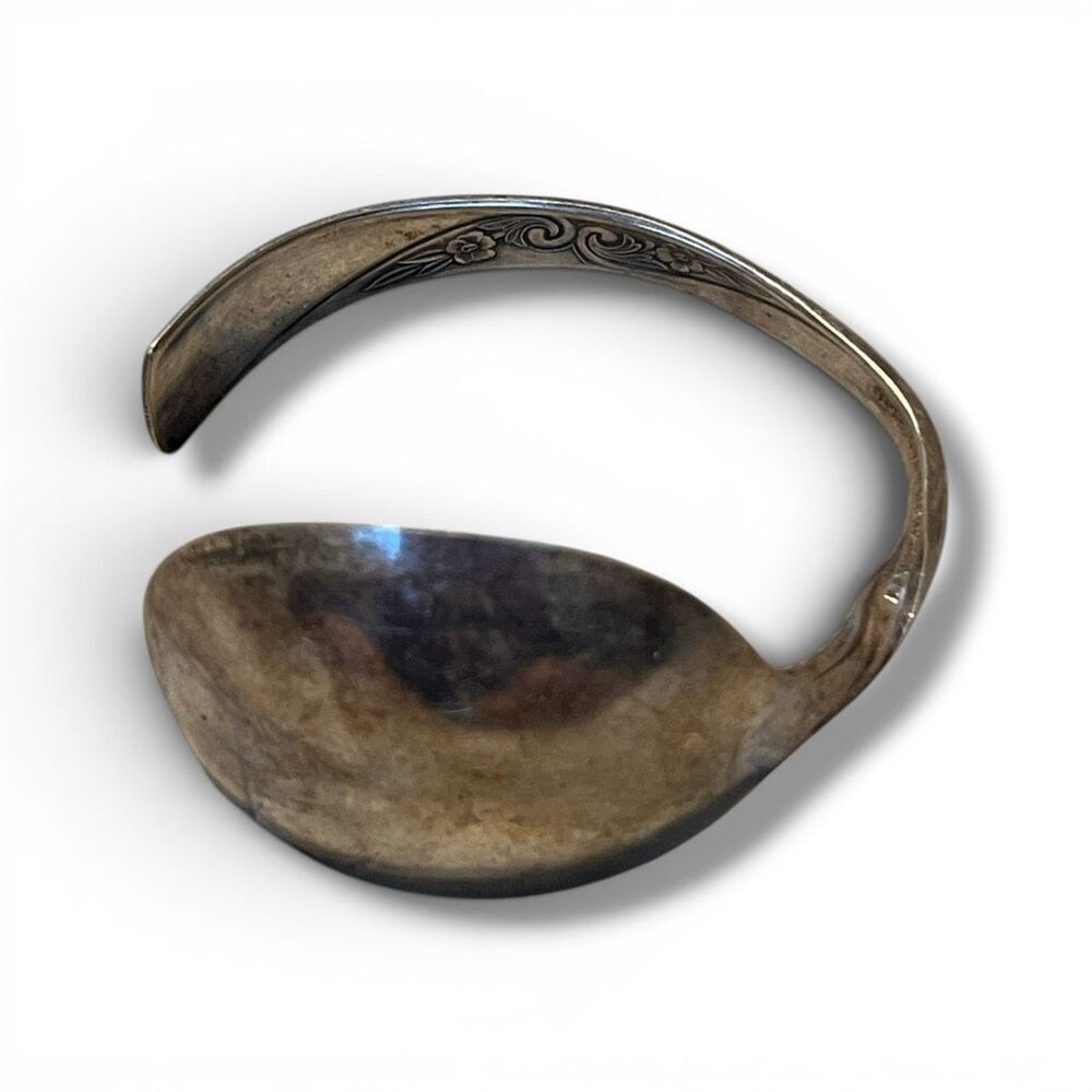 Vintage Silver Tone Spoon Bracelet – 7.5”